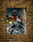 Póster personalizado para 2 mascotas 'Bat Dog &amp; Robpaw'