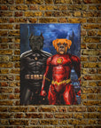 'Batdog & Flash Doggo' Personalized 2 Pet Poster