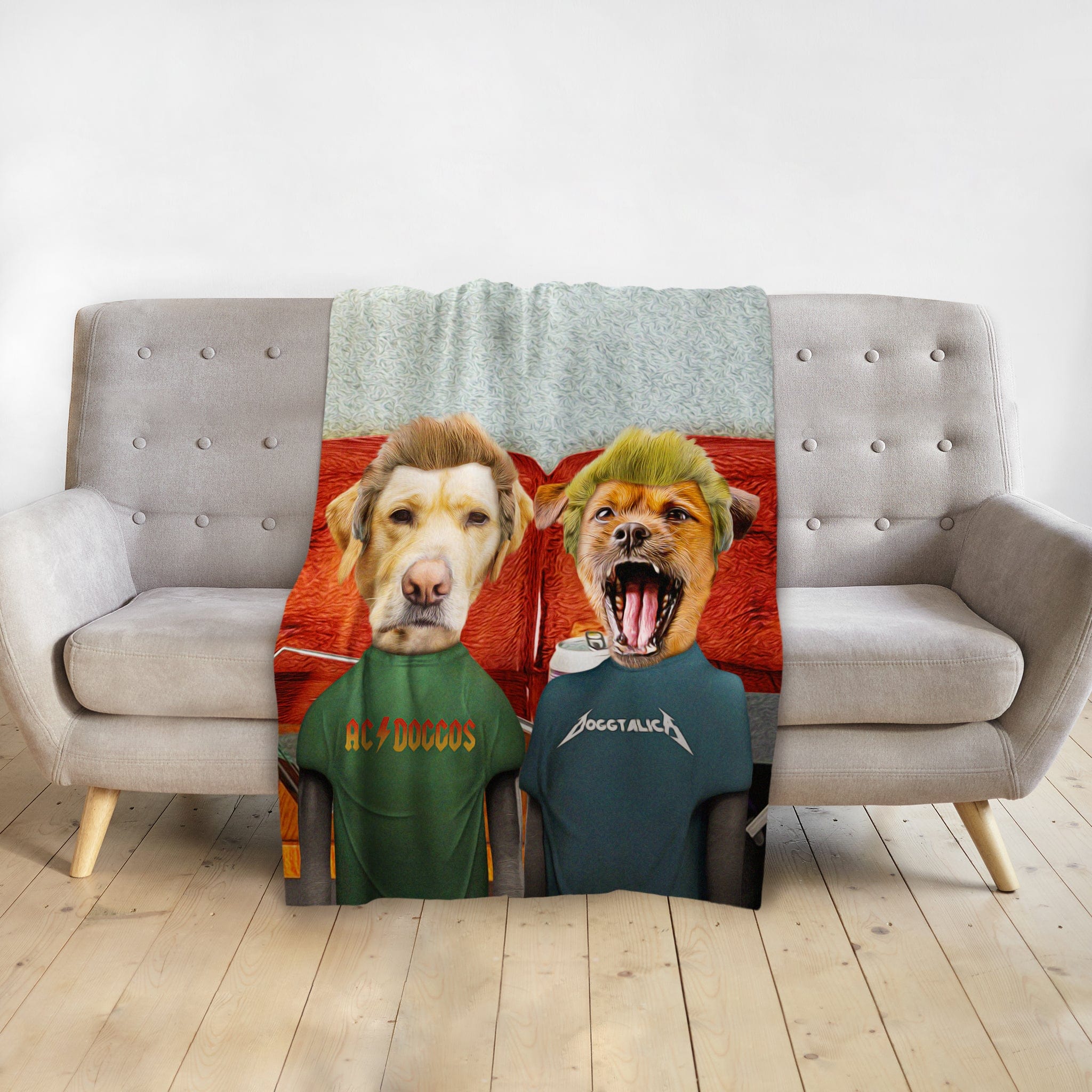 &#39;Beavis and Buttsniffer&#39; Personalized 2 Pet Blanket