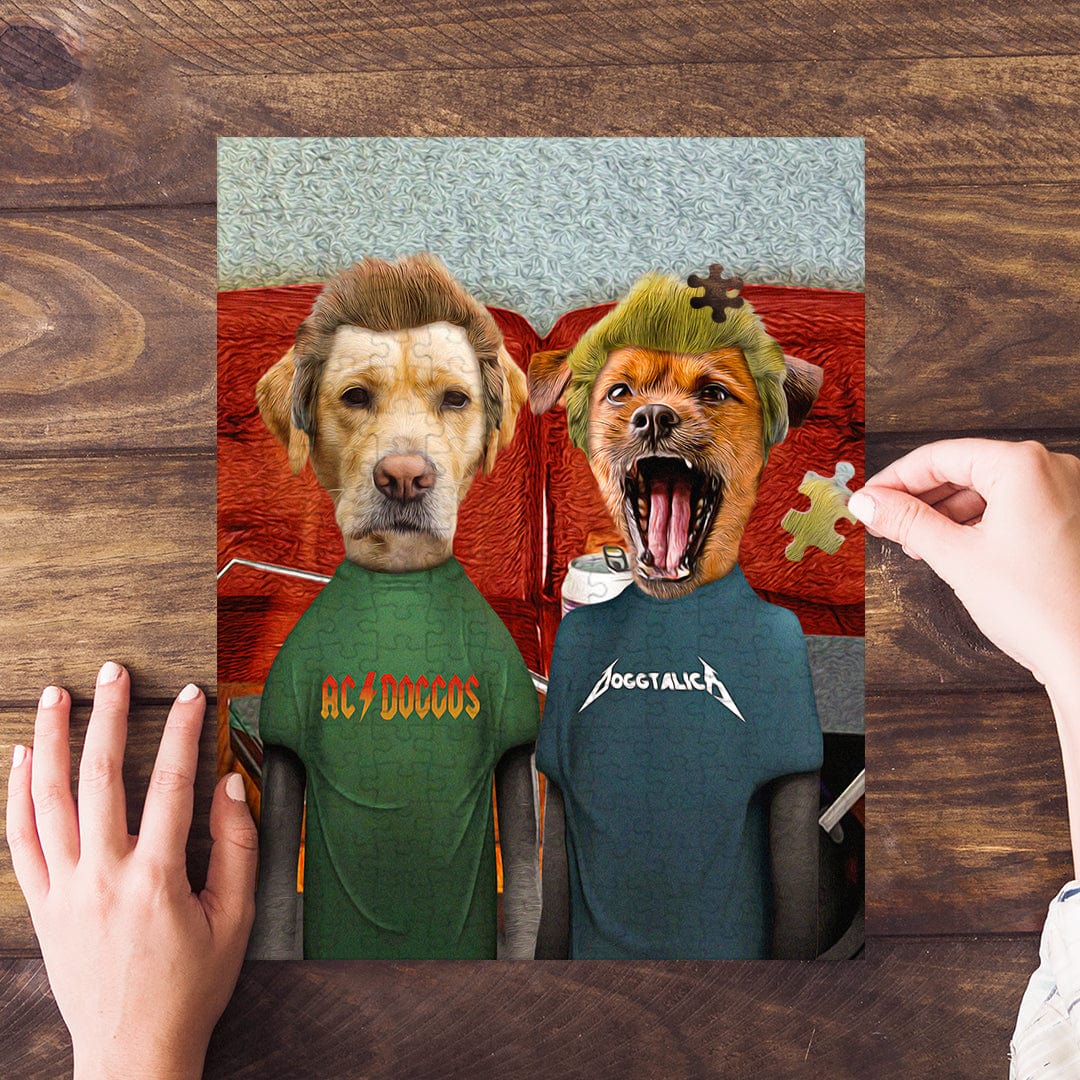 &#39;Beavis and Buttsniffer&#39; Personalized 2 Pet Puzzle