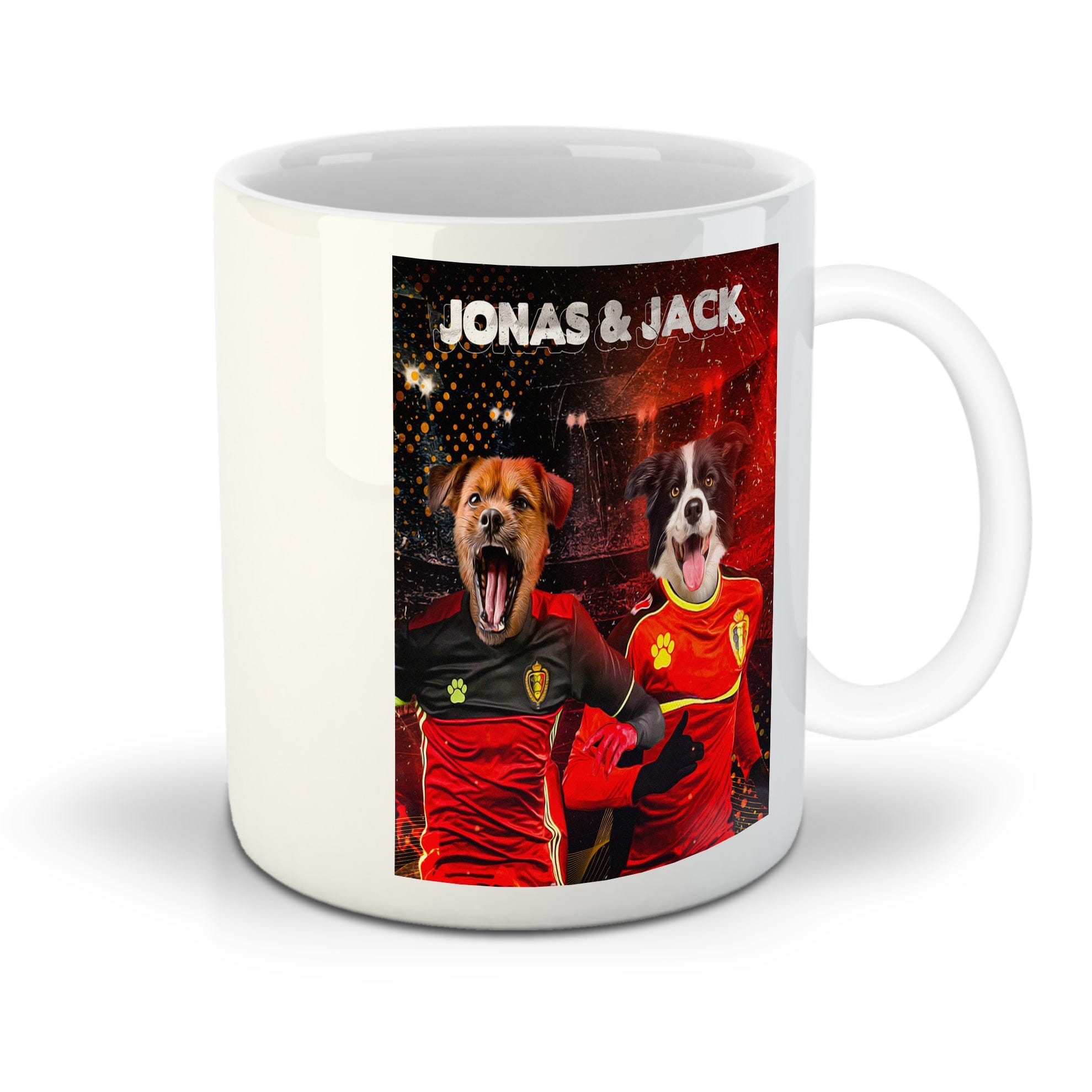 &#39;Belgium Doggos&#39; Personalized 2 Pet Mug