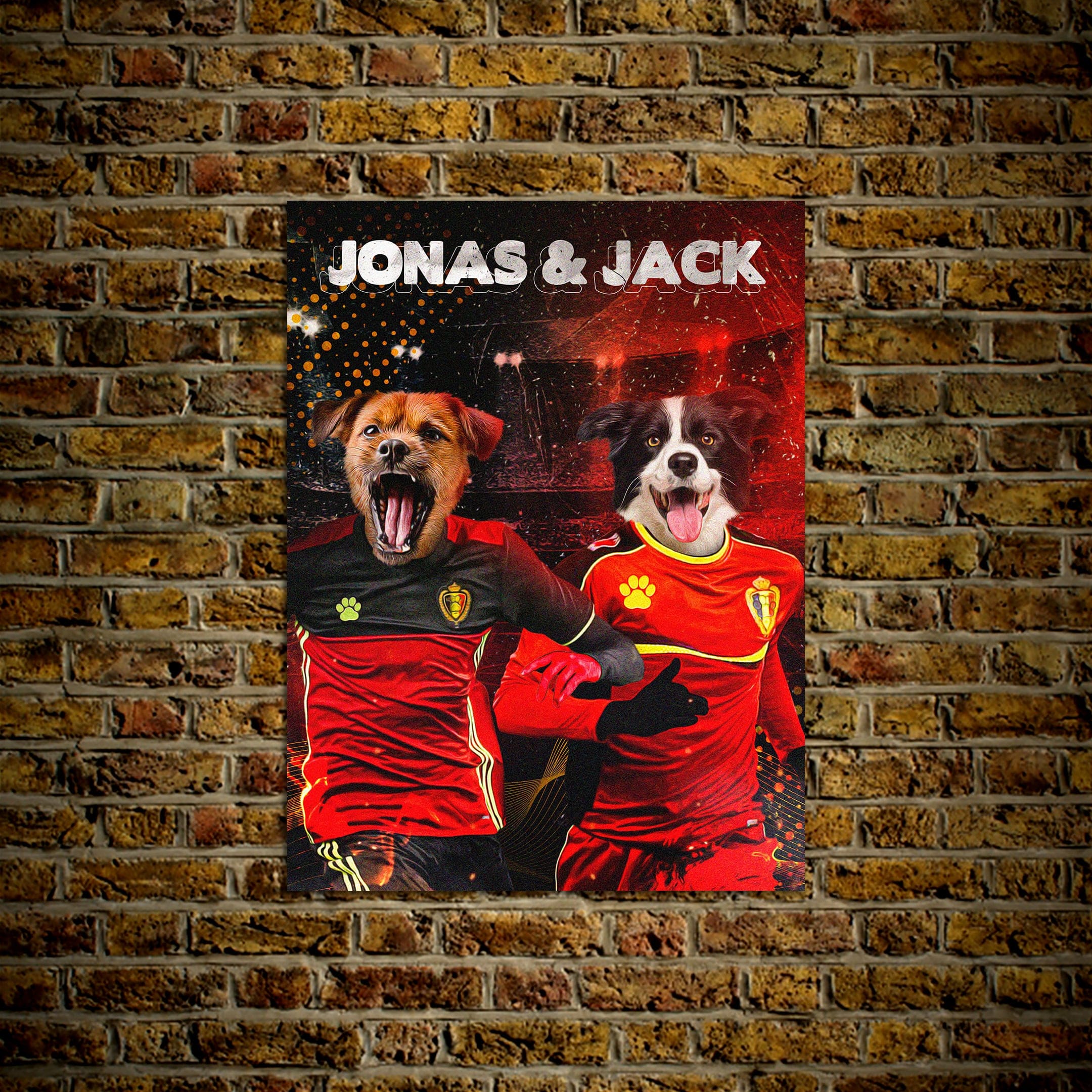 &#39;Belgium Doggos&#39; Personalized 2 Pet Poster