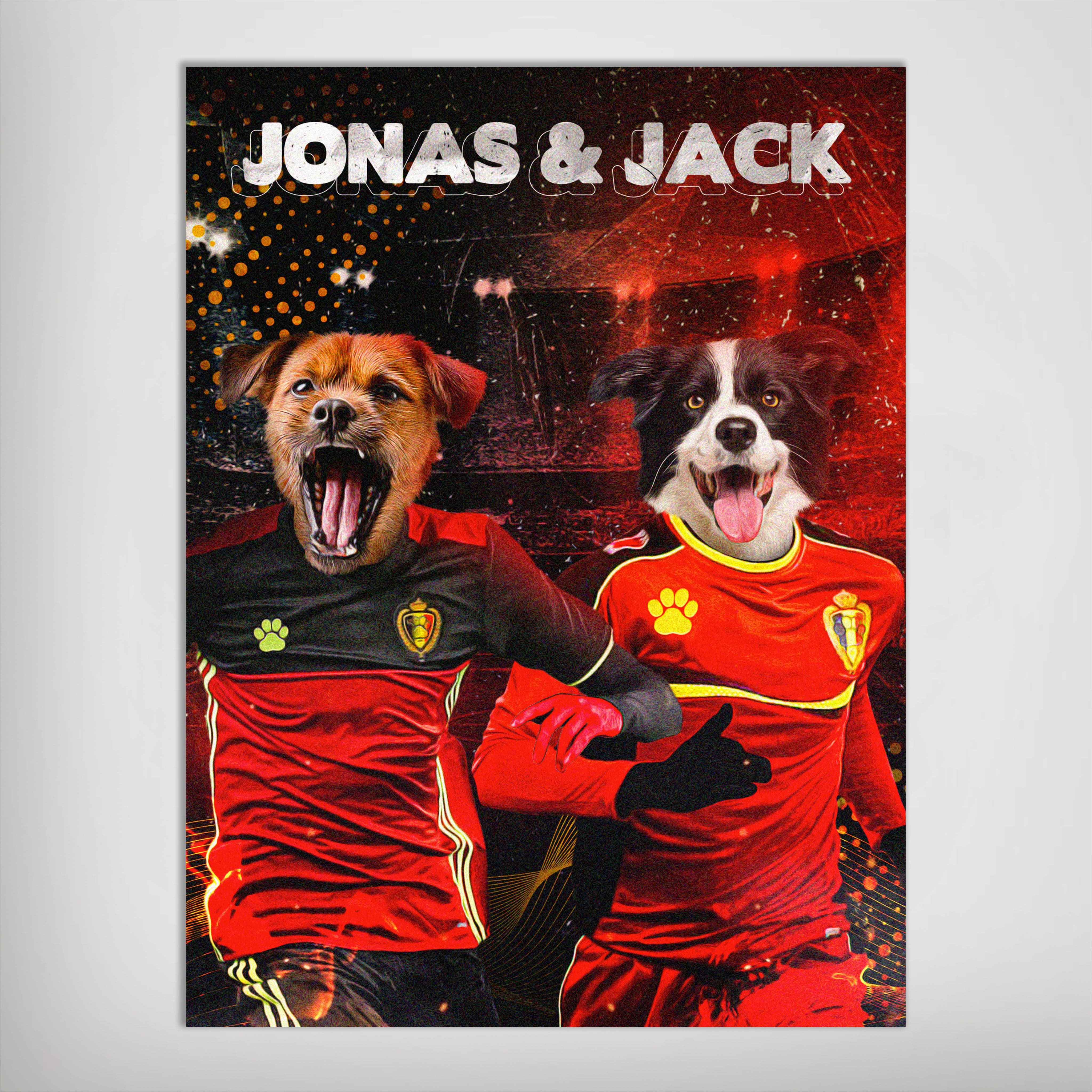 Póster Personalizado para 2 mascotas &#39;Belgium Doggos&#39;