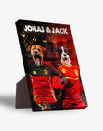 'Belgium Doggos' Personalized 2 Pet Standing Canvas