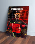 'Belgium Doggos Soccer' Personalized Pet Canvas