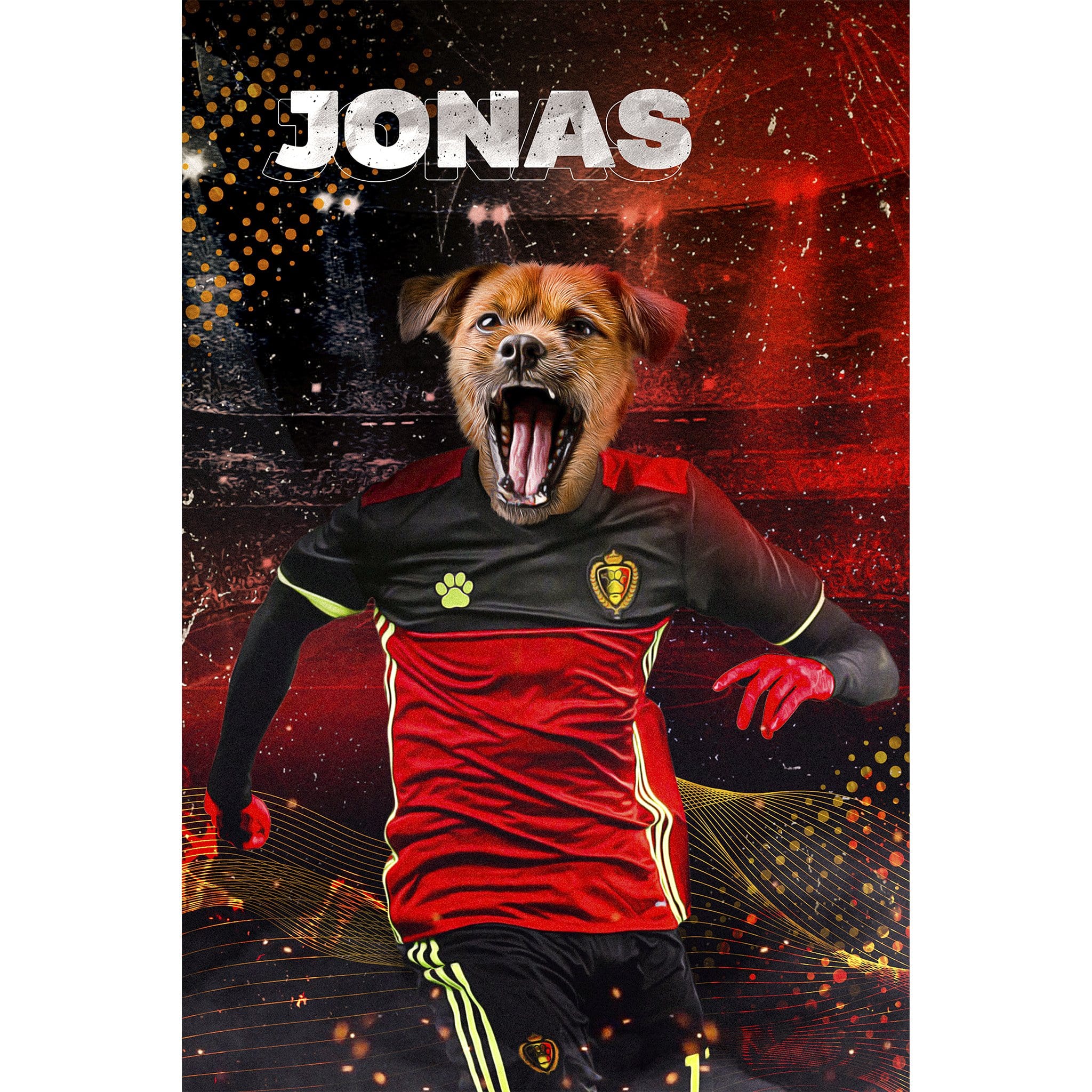 &#39;Belgium Doggos Soccer&#39; Digital Portrait