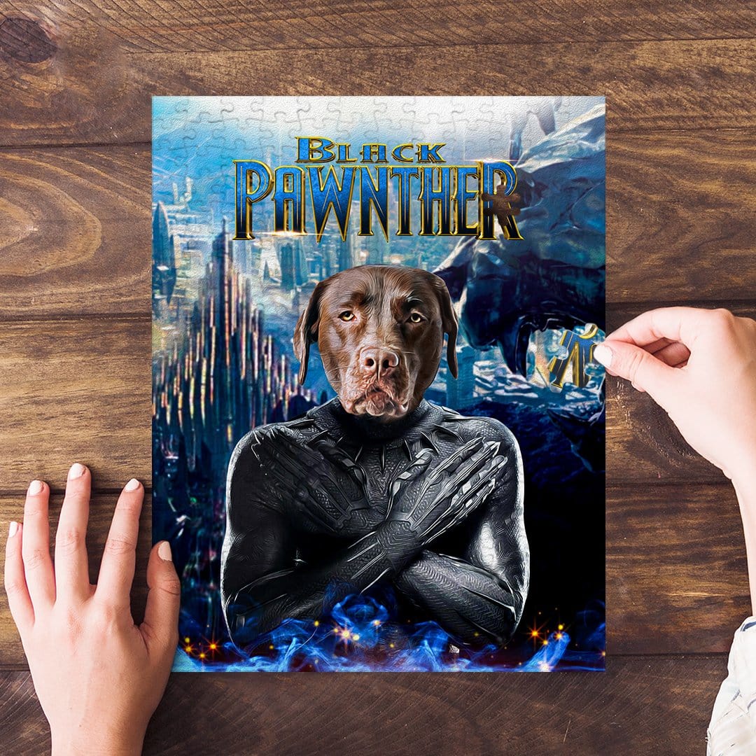 &#39;Black Pawnther&#39; Personalized Pet Puzzle