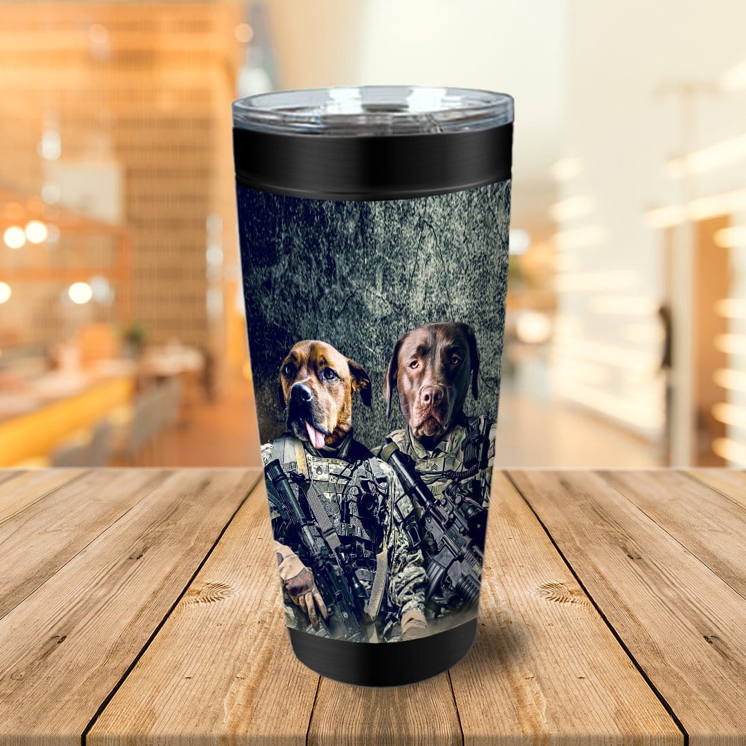 &#39;The Army Veterans&#39; Personalized 2 Pet Tumbler