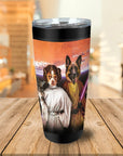 'Princess Leidown & Jedi-Doggo' Personalized 2 Pet Tumbler