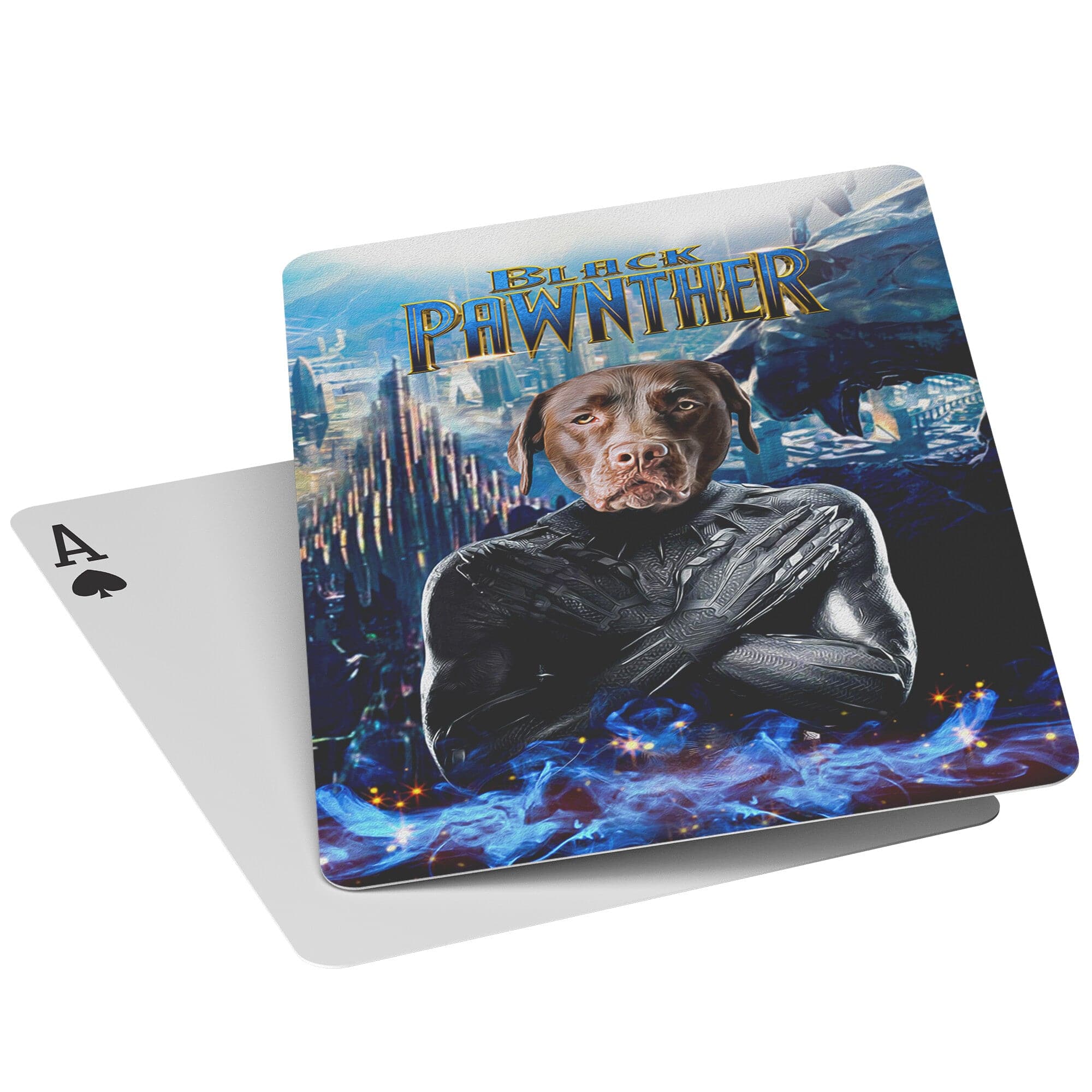 &#39;Black Pawnther&#39; Personalized Pet Playing Cards