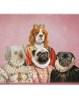 Manta personalizada para 4 mascotas 'The Royal Ladies' 