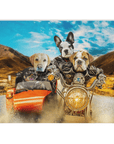 Manta personalizada para 4 mascotas 'Harley Wooferson'