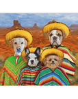 '4 Amigos' Personalized 4 Pet Blanket