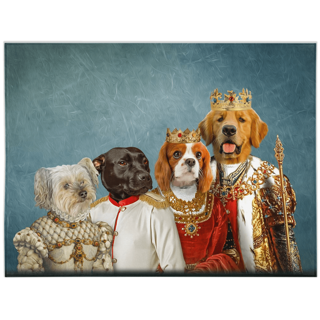 &#39;The Royal Family&#39; Personalized 4 Pet Blanket