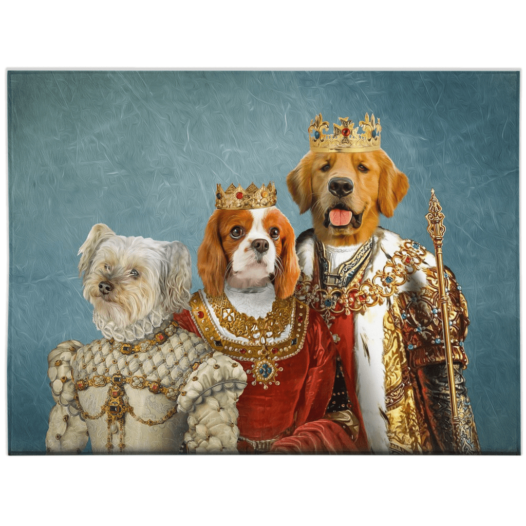 &#39;The Royal Family&#39; Personalized 3 Pet Blanket