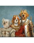 Manta personalizada para 3 mascotas 'La Familia Real' 