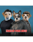 Manta personalizada para 3 mascotas 'Trailer Park Dogs' 