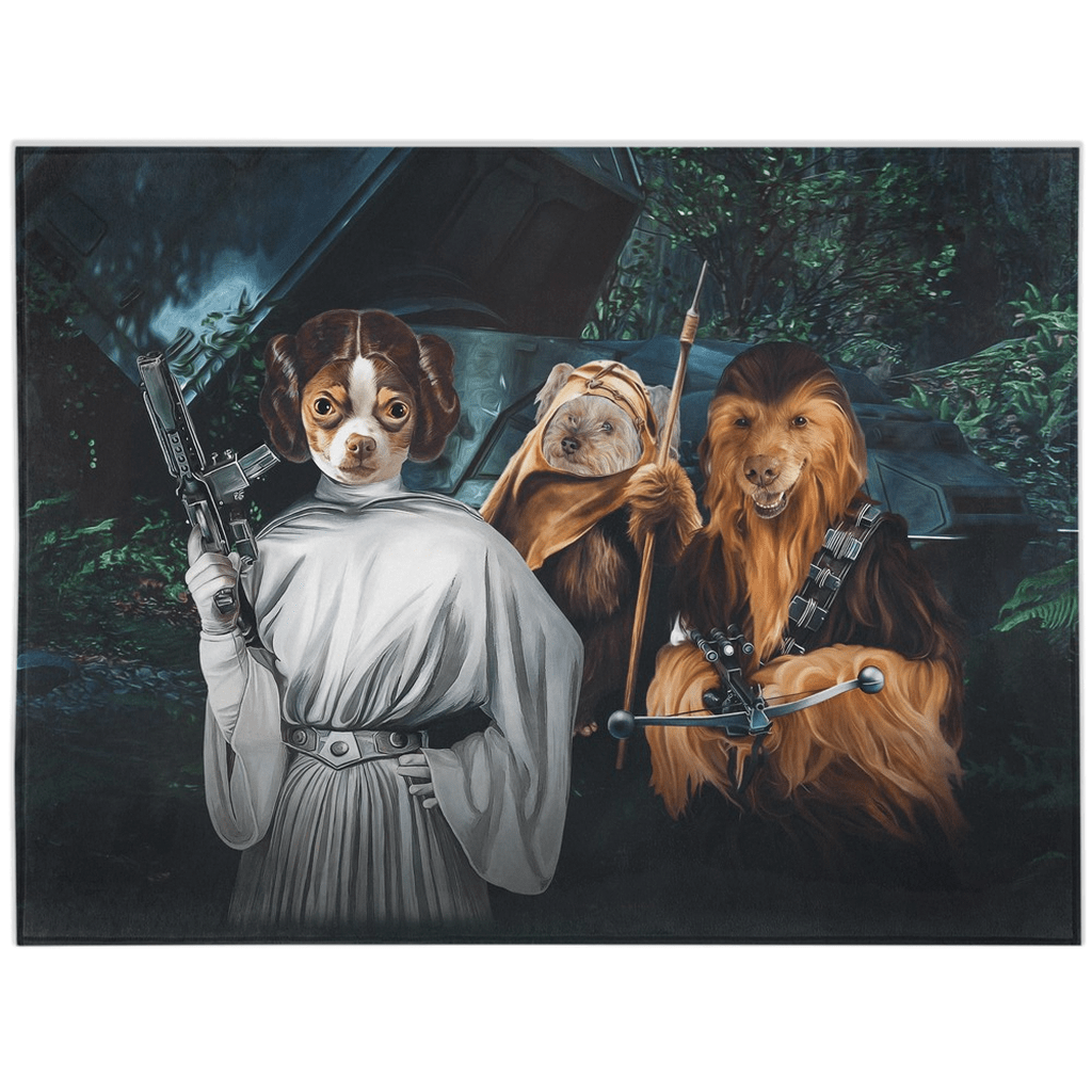 &#39;Star Woofers 3&#39; Personalized 3 Pet Blanket