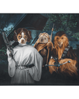 'Star Woofers 3' Personalized 3 Pet Blanket