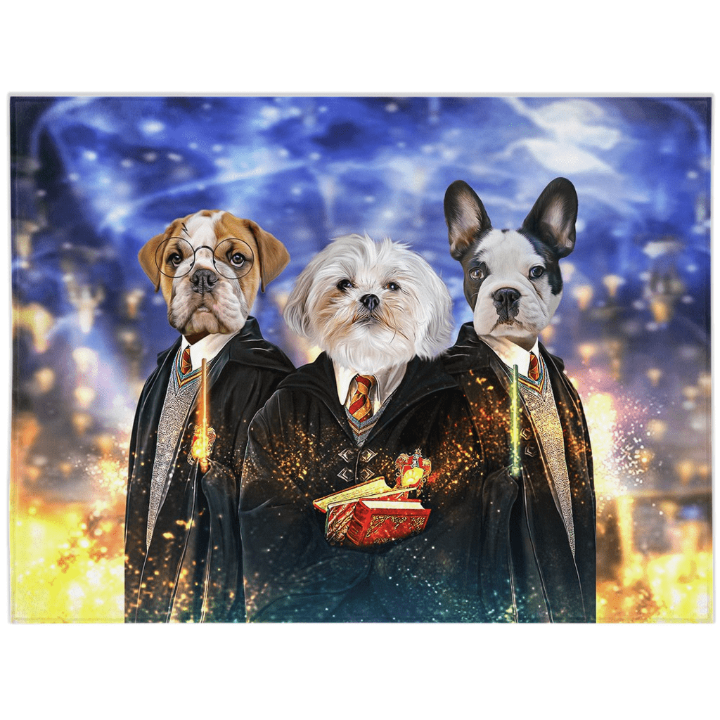 &#39;Harry Doggers&#39; Personalized 3 Pet Blanket
