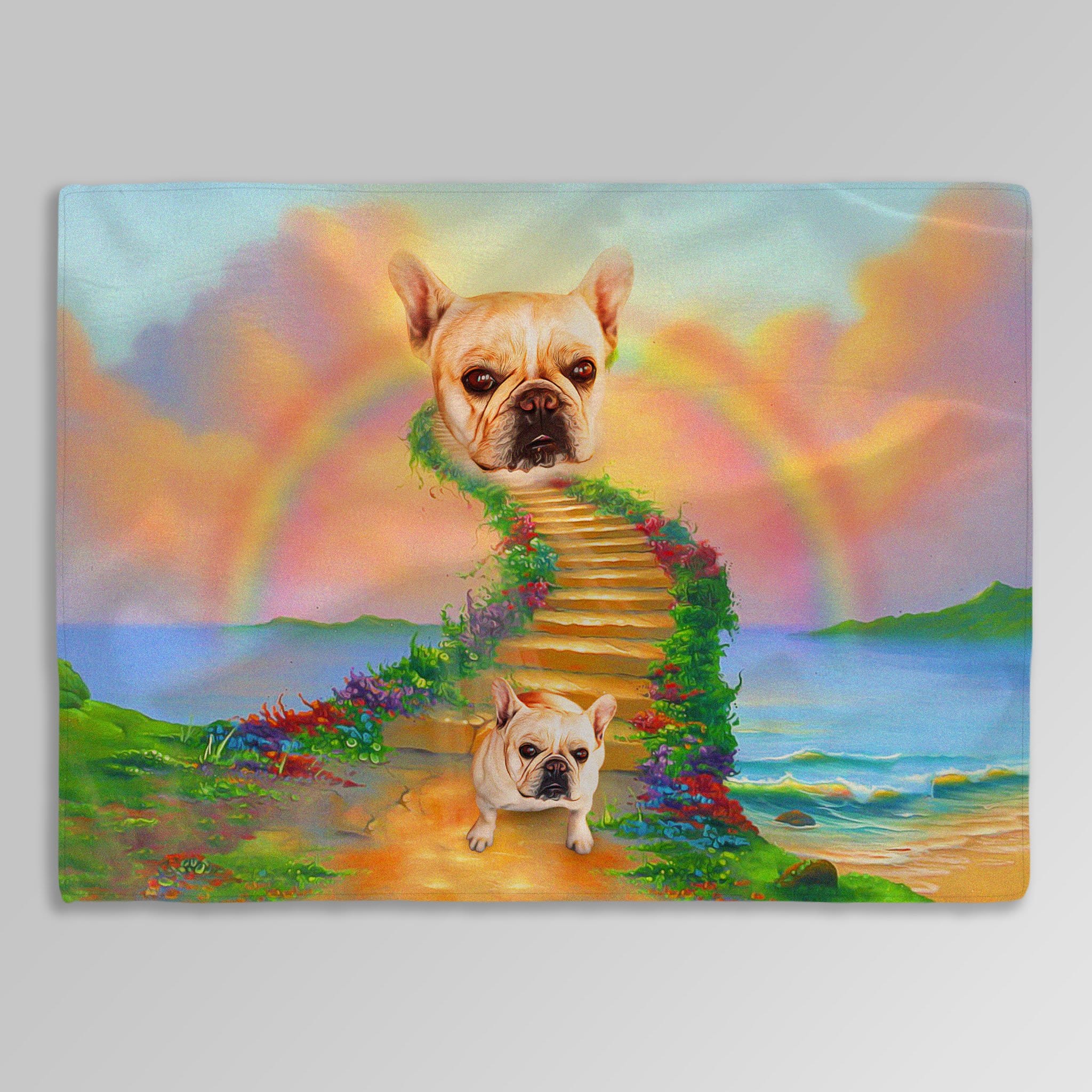 &#39;The Rainbow Bridge&#39; Personalized Pet Blanket