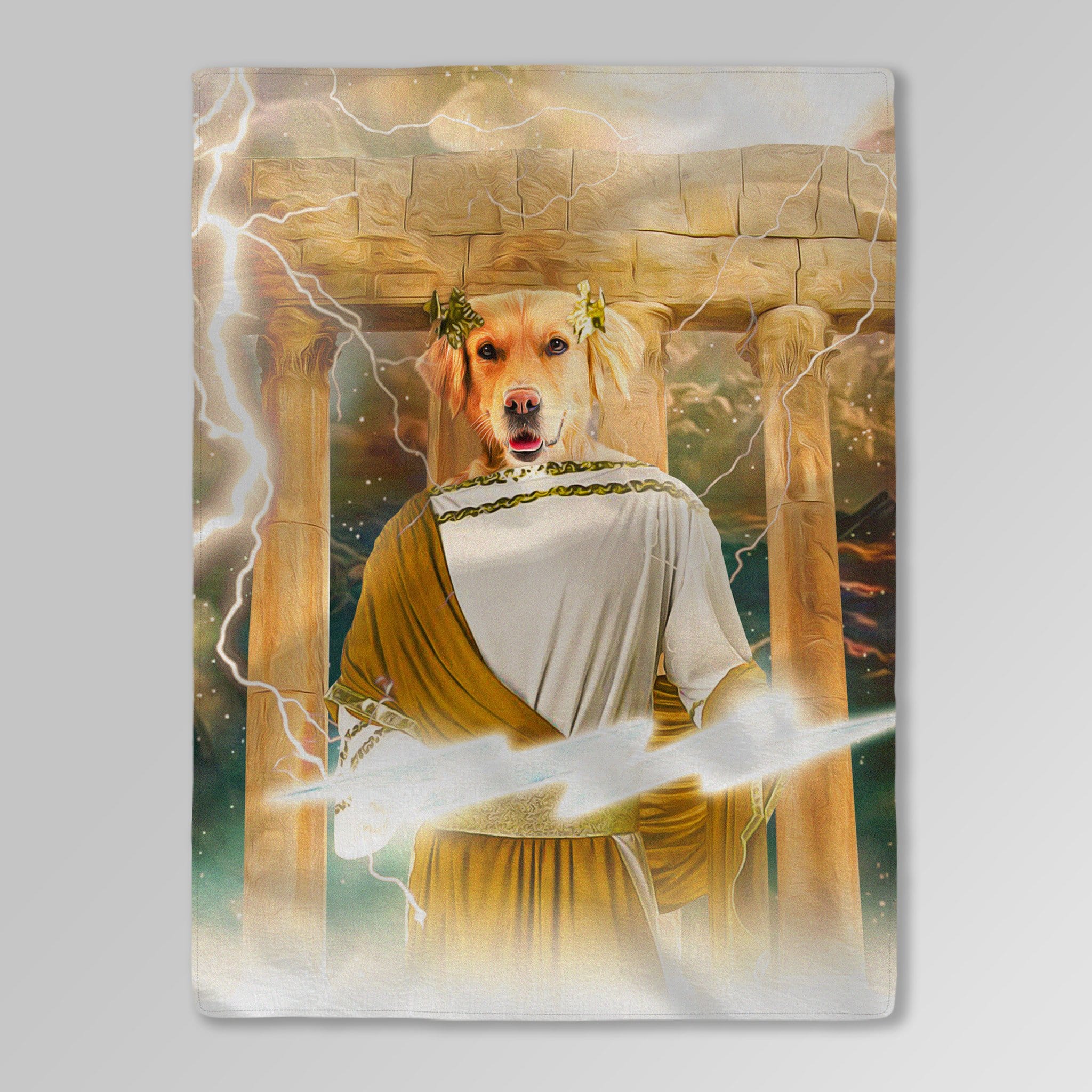 &#39;Zues Doggo&#39; Personalized Pet Blanket