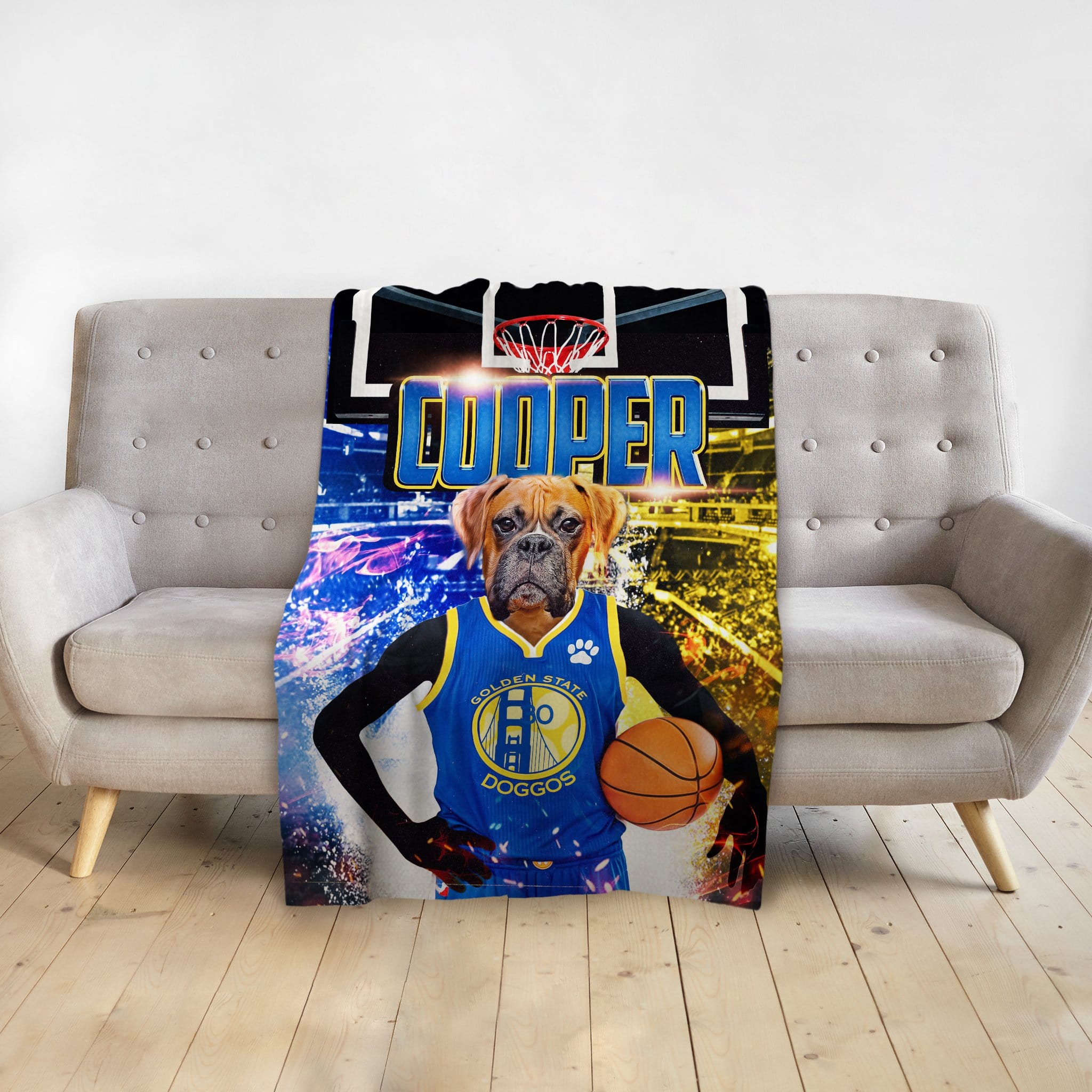 &#39;Golden State Doggos&#39; Personalized Pet Blanket