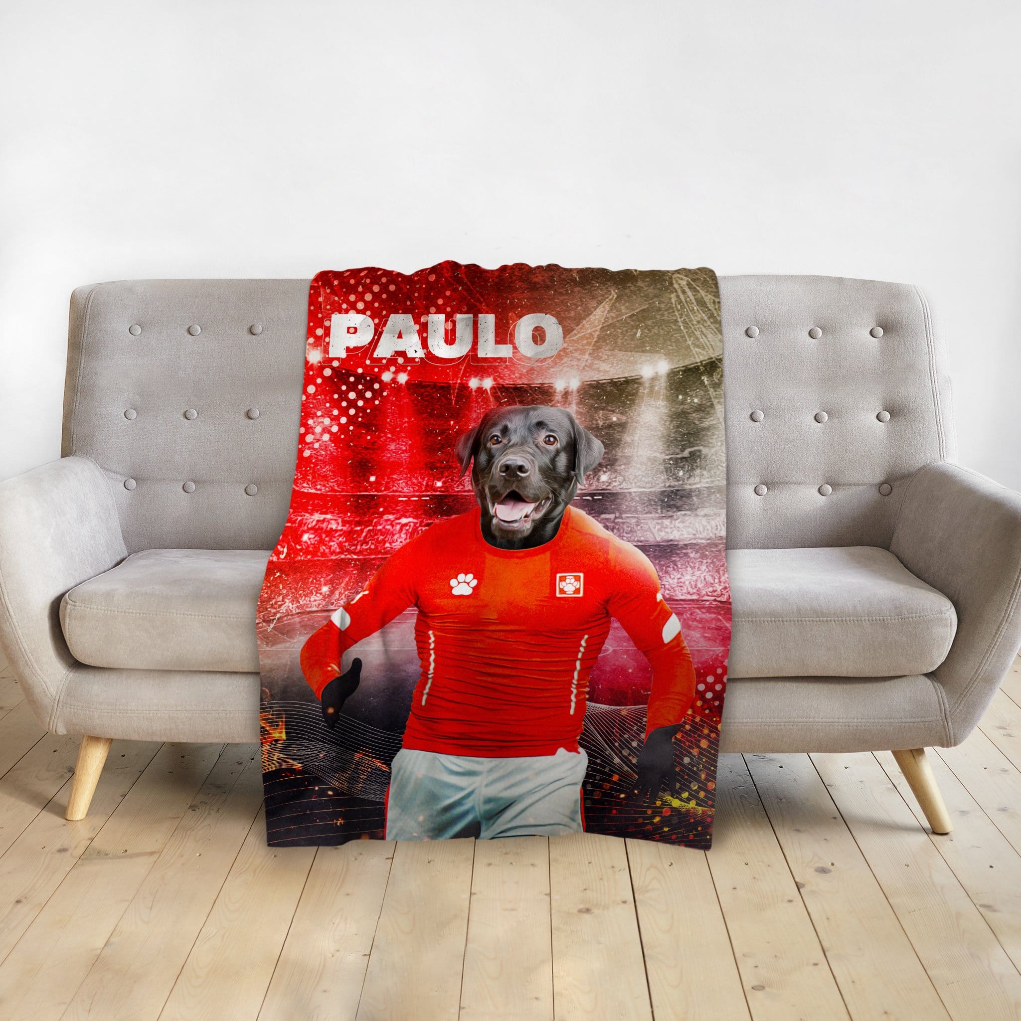 &#39;Switzerland Doggos Soccer&#39; Personalized Pet Blanket