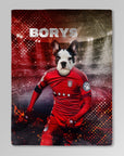 Manta personalizada para mascotas 'Polonia Doggos Soccer'