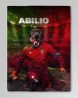 Manta personalizada para mascotas 'Portugal Doggos Soccer'