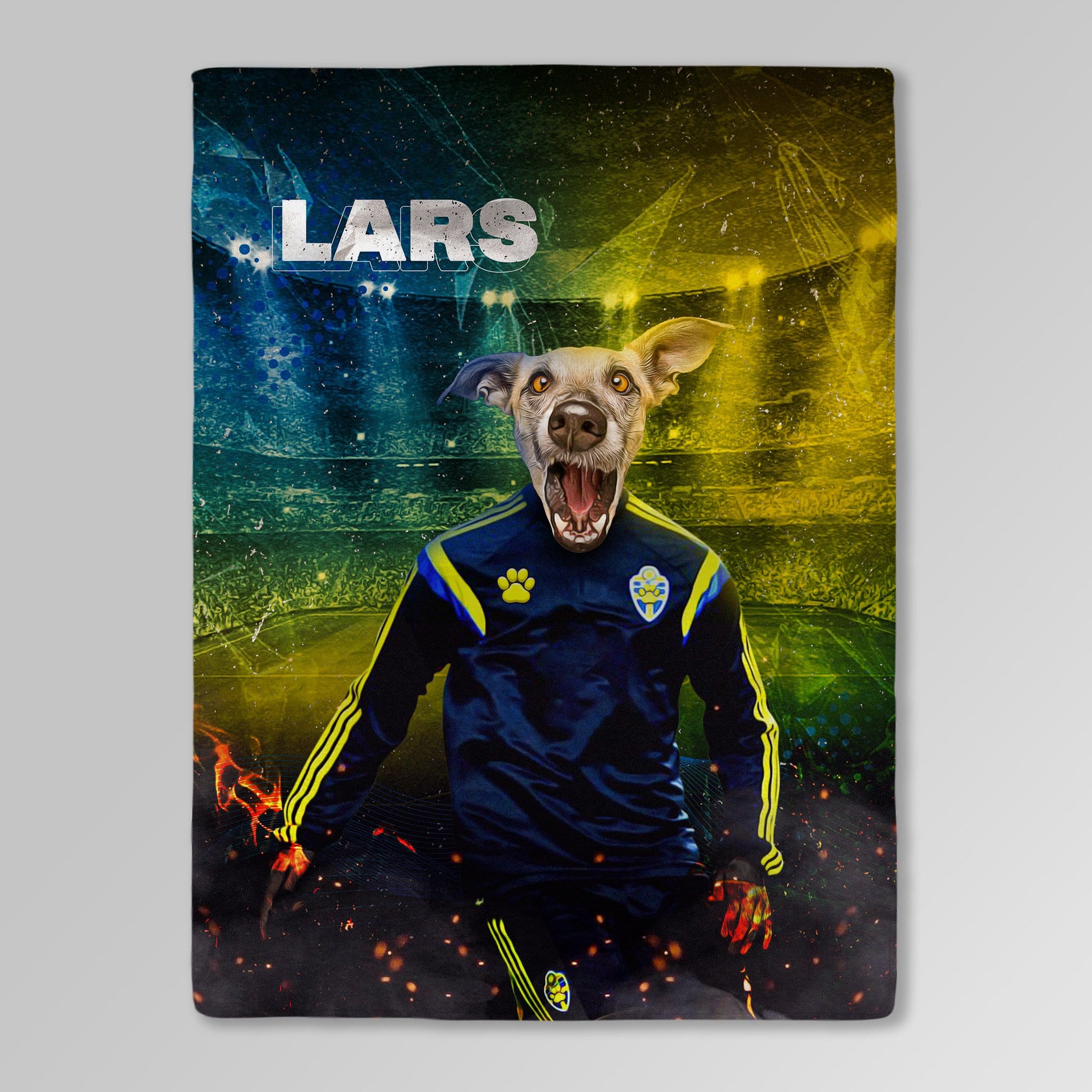 &#39;Sweden Doggos Soccer&#39; Personalized Pet Blanket