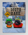 'South Bark' Personalized 2 Pet Blanket