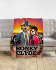 'Boney and Clyde' Personalized 2 Pet Blanket
