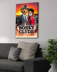 'Boney and Clyde' Personalized 2 Pet Canvas