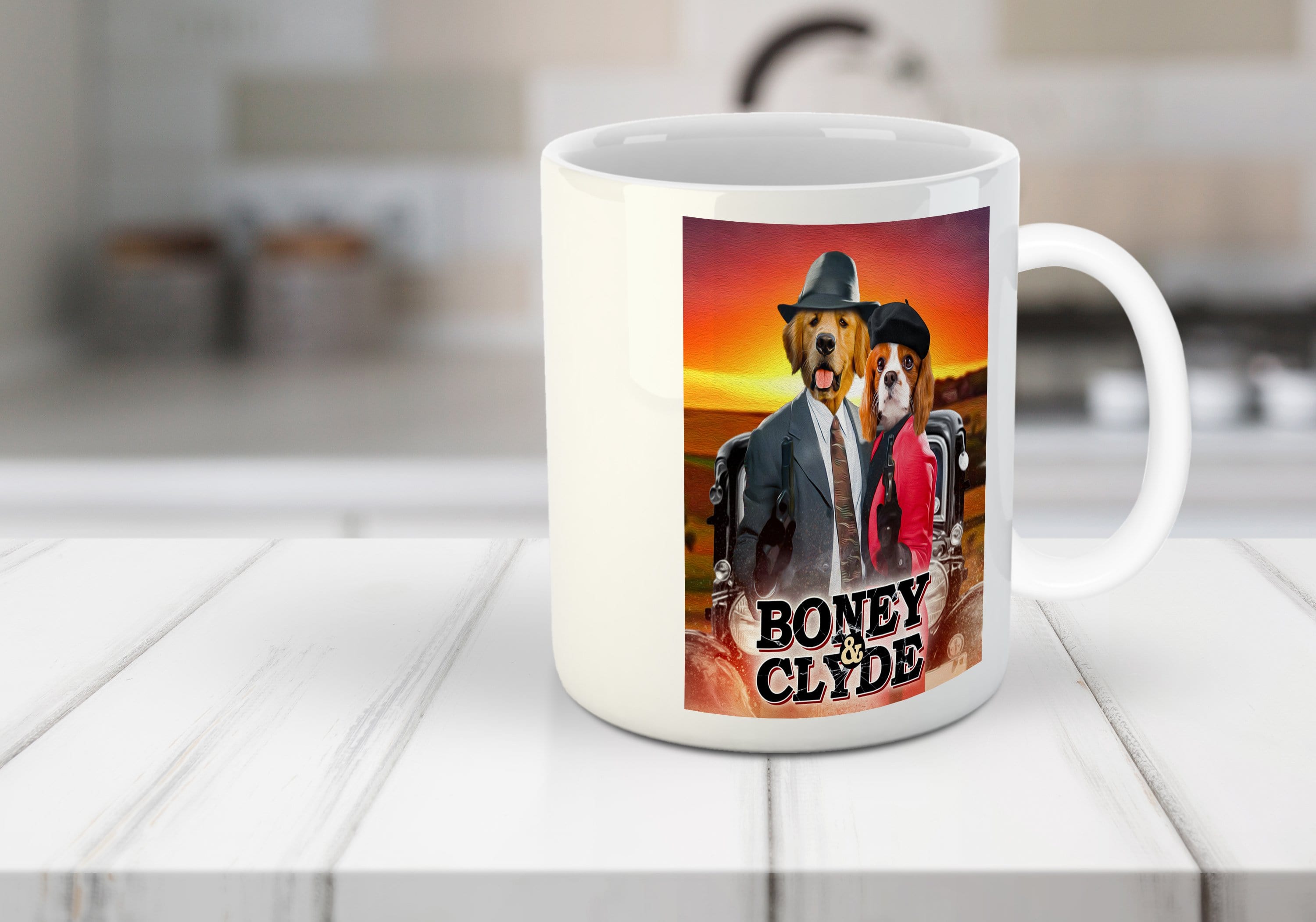 &#39;Boney and Clyde&#39; Personalized 2 Pet Mug