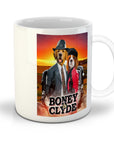Taza personalizada para 2 mascotas 'Boney and Clyde'