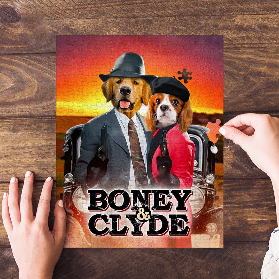 &#39;Boney and Clyde&#39; Personalized 2 Pet Puzzle