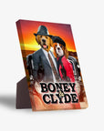 'Boney and Clyde' Personalized 2 Pet Standing Canvas