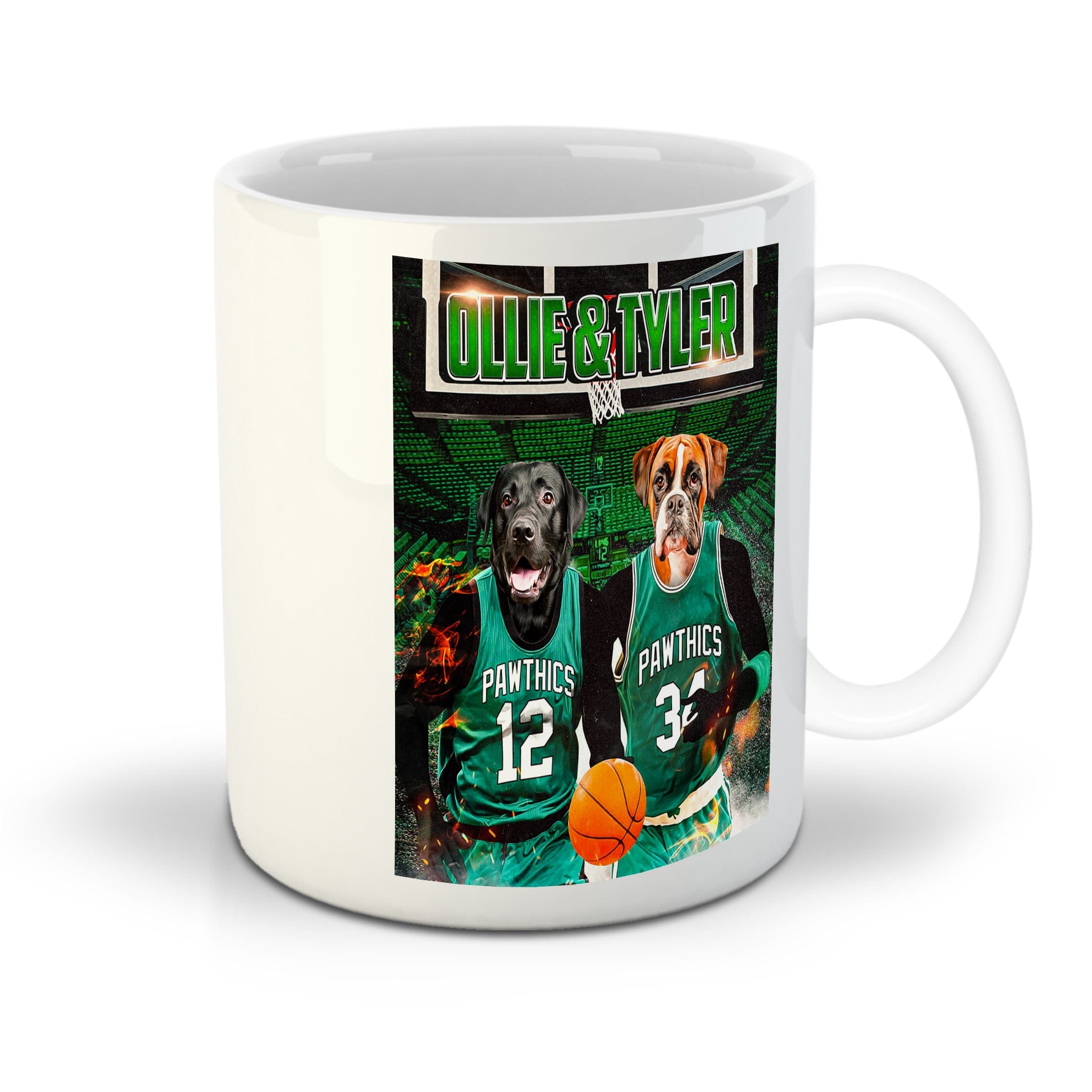&#39;Boston Walkies&#39; Personalized 2 Pet Mug