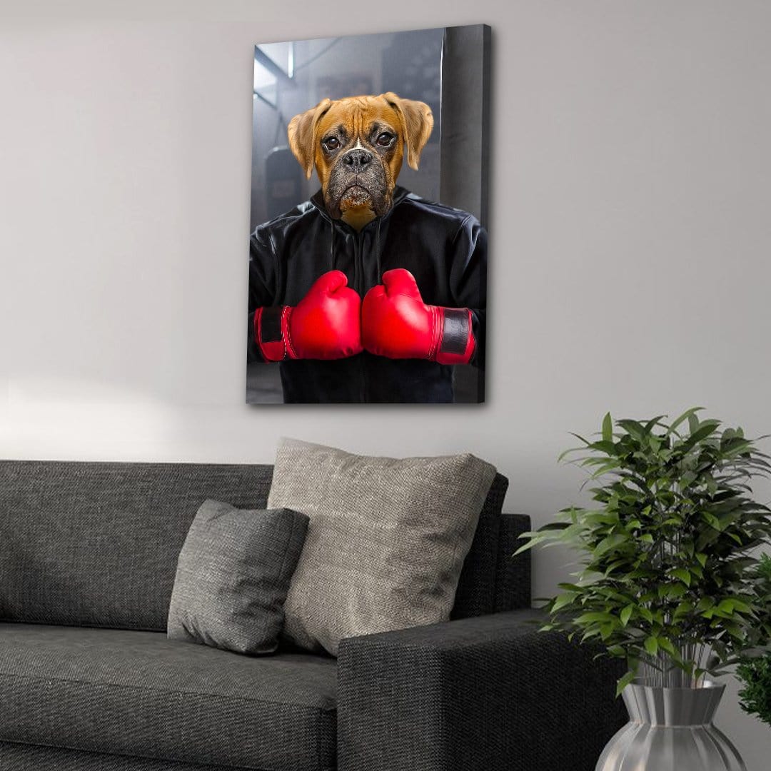 &#39;The Boxer&#39; Personalized Pet Canvas