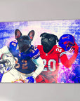 'Buffalo Doggos' Personalized 2 Pet Canvas