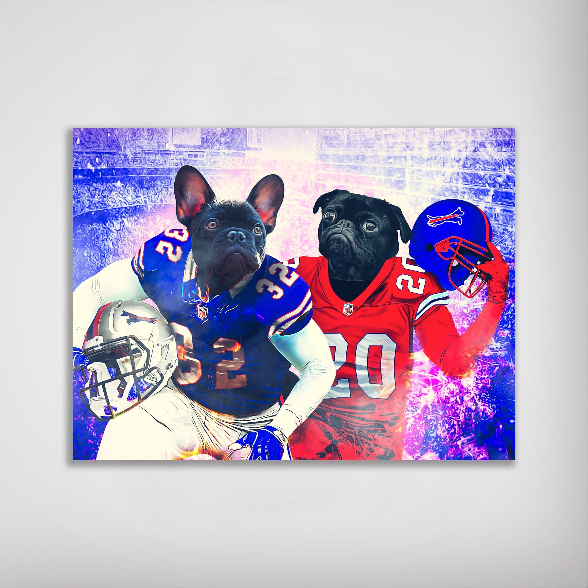 &#39;Buffalo Doggos&#39; Personalized 2 Pet Poster