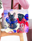 Bolsa de tela personalizada para 2 mascotas 'Buffalo Doggos'