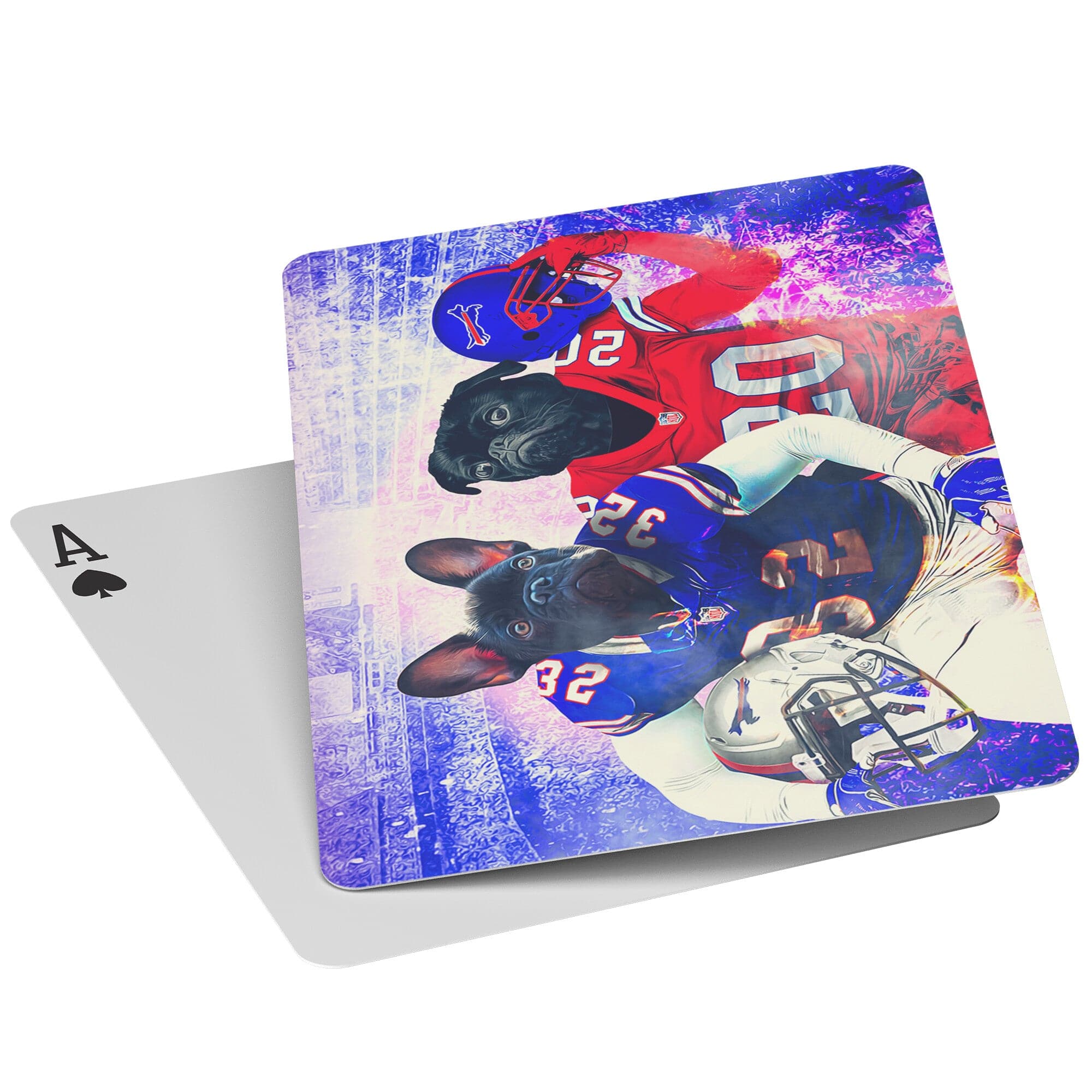 &#39;Buffalo Doggos&#39; Personalized 2 Pet Playing Cards
