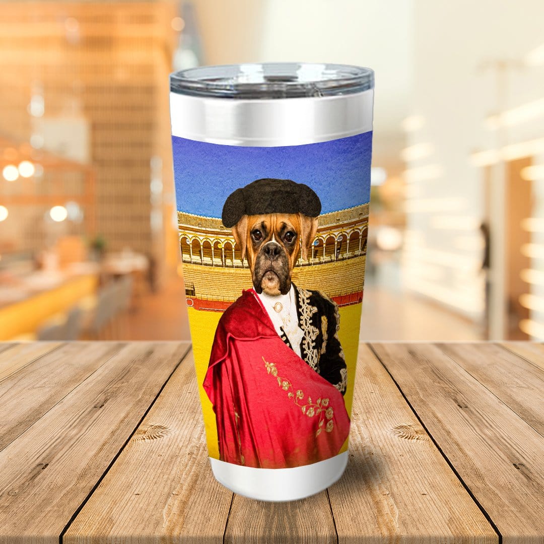 &#39;The Bull Fighter&#39; Personalized Tumbler