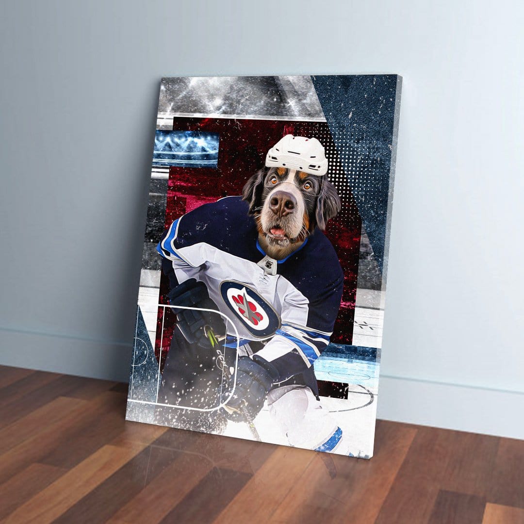 Winnepeg Doggos Hockey Personalized Pet Canvas