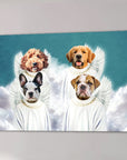 '4 Angels' Personalized 4 Pet Canvas