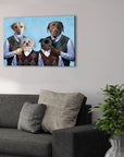 'Step Doggos' Personalized 4 Pet Canvas