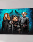'Game of Bones' Personalized 3 Pet Canvas