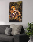 'Chewdogga & Dogg-E-Wok' Personalized 2 Pet Canvas